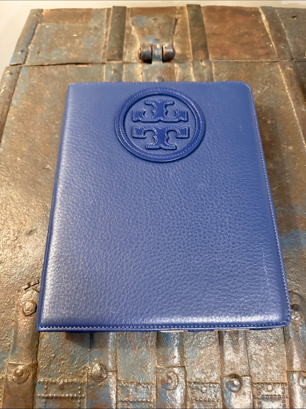 Tory Burch Pretty Blue leather tablet case